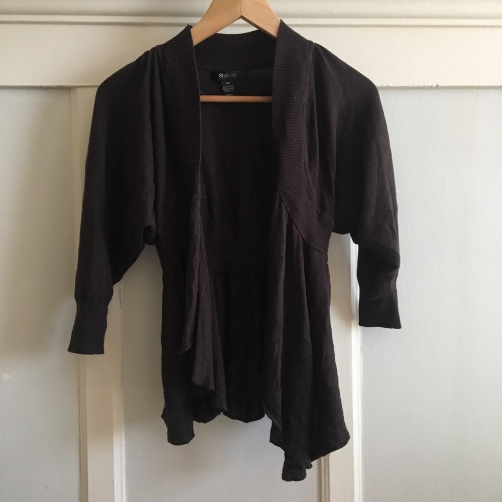 Style&Co brown cardigan XS